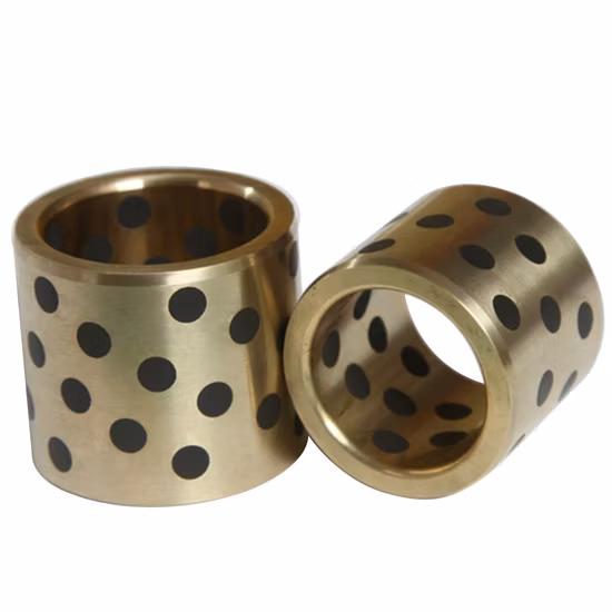 Fundição centrífuga Cuzn25al5 Bucha simples autolubrificante de bronze com bucha de rolamento personalizada de grafite